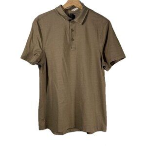 Lululemon Men's Evolution Short Sleeve Polo Shirt Carob Brown Size M